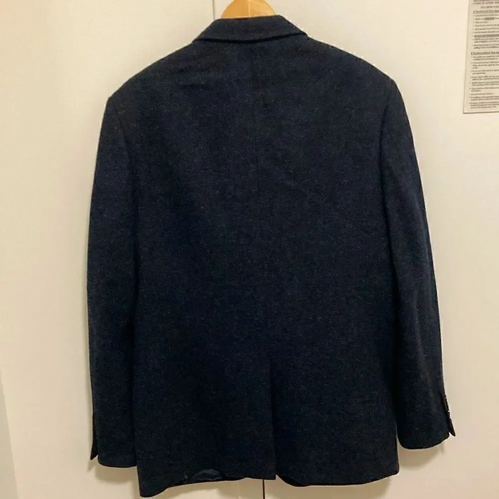 J.Crew Ludlow Slim-Fit Mens Jacket in English Wool Navy Tweed. Size 44 Long.